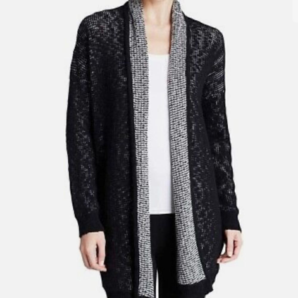 Eileen Fisher Organic Cotton Reversible Cardigan Sweater Size Small